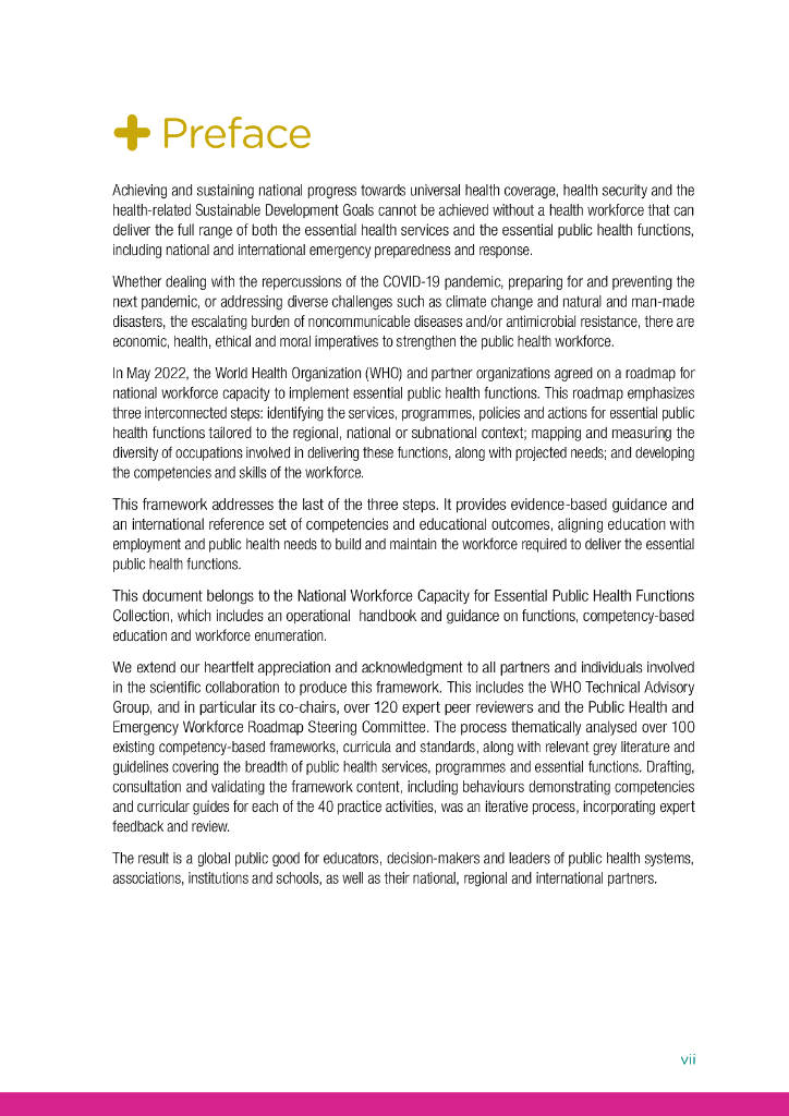 WHO世界卫生组织：2024基本公共卫生职能的全球能力和成果框架报告（英文版）