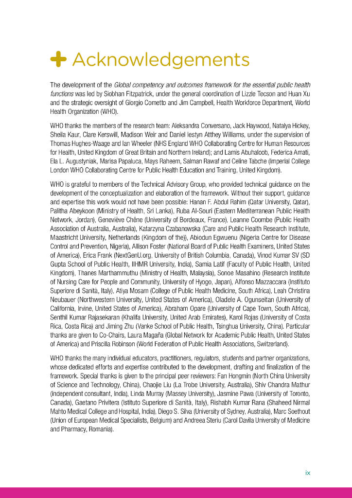 WHO世界卫生组织：2024基本公共卫生职能的全球能力和成果框架报告（英文版）